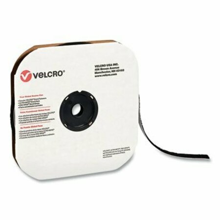 VELCRO BRAND Sticky-Back Fasteners, Loop Side, 0.63in X 75 Ft, Black 190836